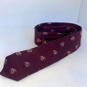 Lanvin Burgundy Spider Tie
